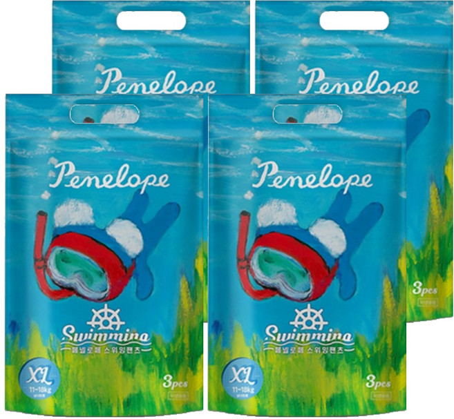 Penelope Swimming游泳用舒適褲型尿布, 第5階段, 12片