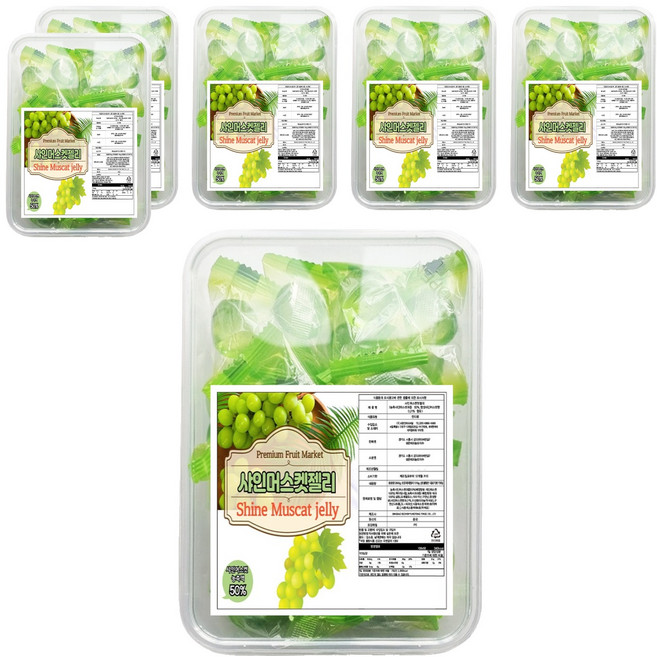 데일드 탱글 젤리 샤인머스캣맛, 200g, 6개