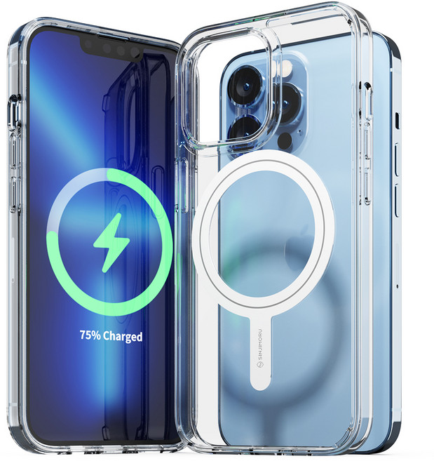 신지모루 2배 자력 M 에어클로 마그네틱 맥세이프 호환 투명 휴대폰 케이스