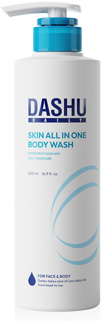다슈 데일리 스킨 올인원 바디워시 아쿠아 마린향, 500ml, 1개