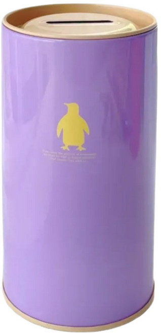 모디안 인테리어 지폐 미니 원형 저금통, 퍼플, 1개