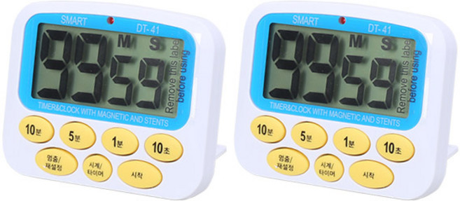 스마트 타이머 DT-41, 혼합색상, 2개