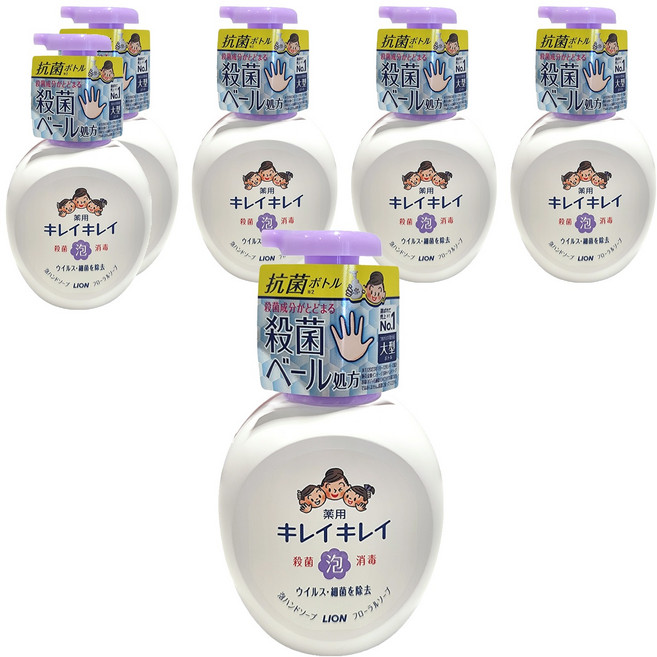 LION 獅王 趣淨 泡沫洗手慕斯, 500ml, 6件, 花香