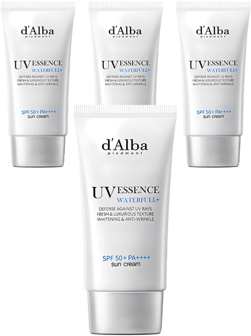 [비건뷰티] 달바 워터풀 에센스 선크림 SPF50+ PA++++, 50ml, 4개