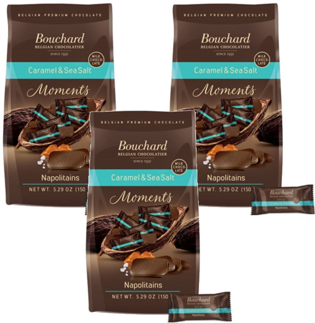 Bouchard 比利時焦糖海鹽牛奶巧克力, 132g, 3袋