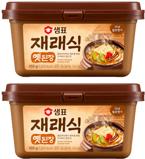 샘표 재래식옛된장, 950g, 2개