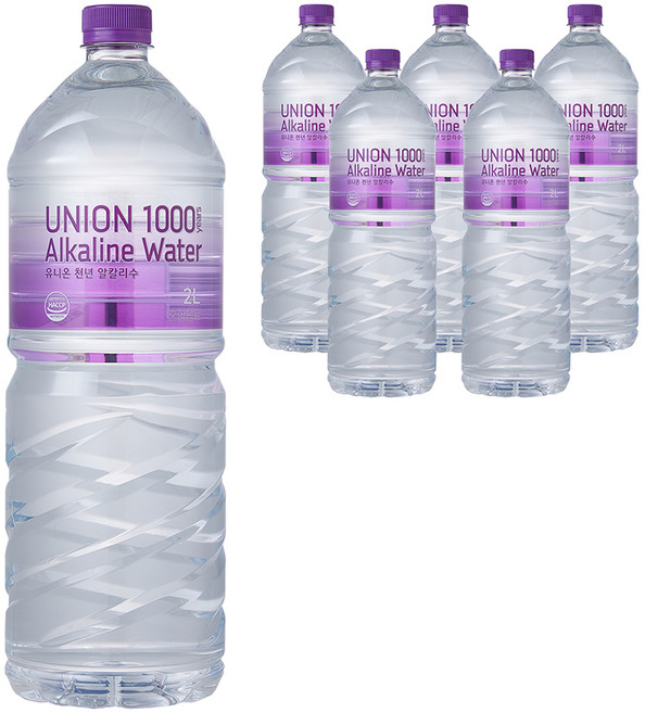 유니온천년알카리수, 2L, 6개