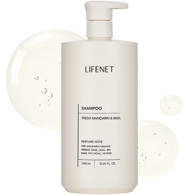 라이프넷 샴푸 프레쉬 만다린 앤 바질, 1L, 1개