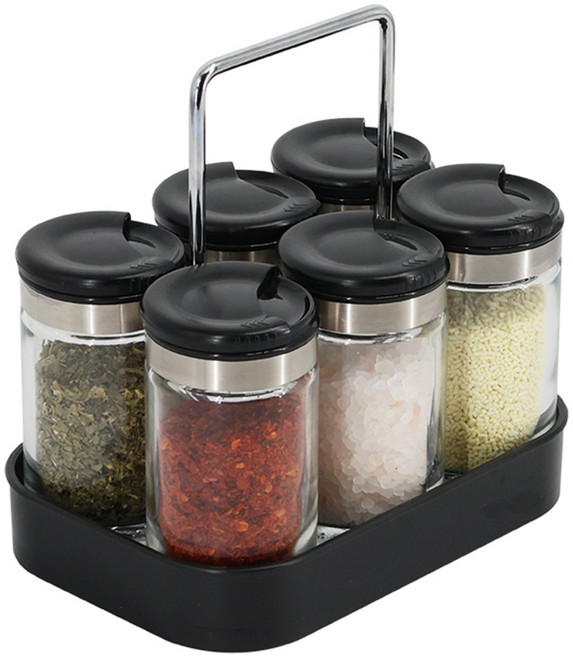 시노글라스 양념통 세트, 1세트, 양념통 6p + 전용거치대