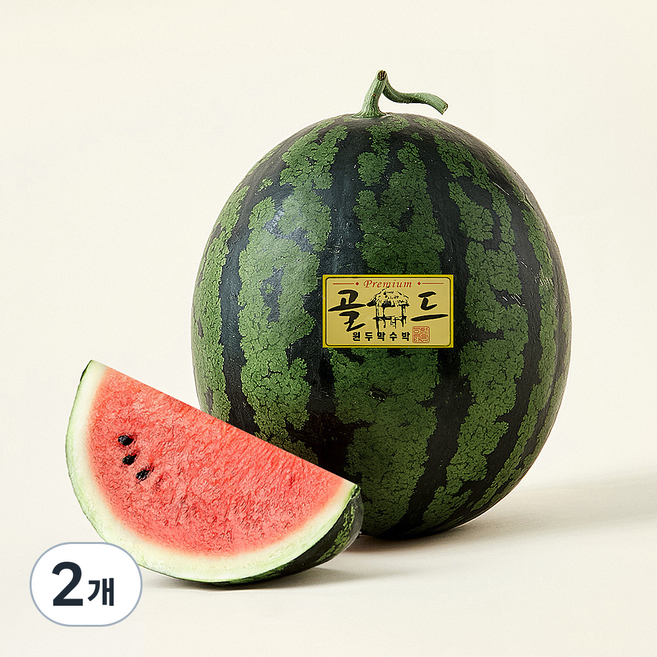 원두막 수박 골드, 6kg 이상, 2개