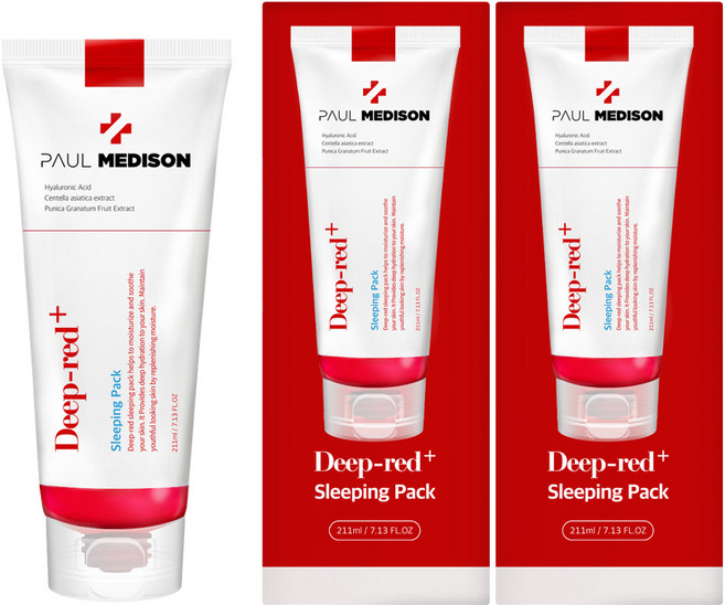 폴메디슨 딥레드 슬리핑팩, 211ml, 2개