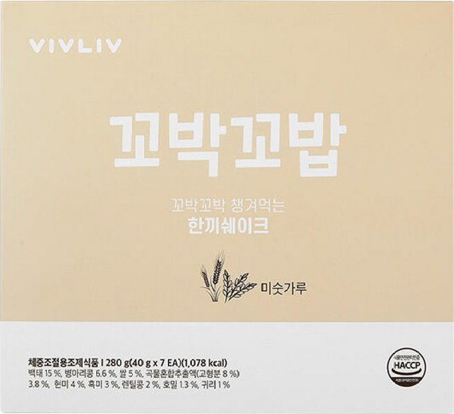 비브리브 꼬박꼬밥 한 끼 쉐이크 미숫가루, 7회분, 1개