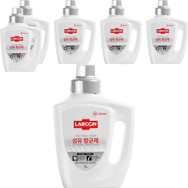 랩신 섬유항균제 파인향 본품, 3L, 6개