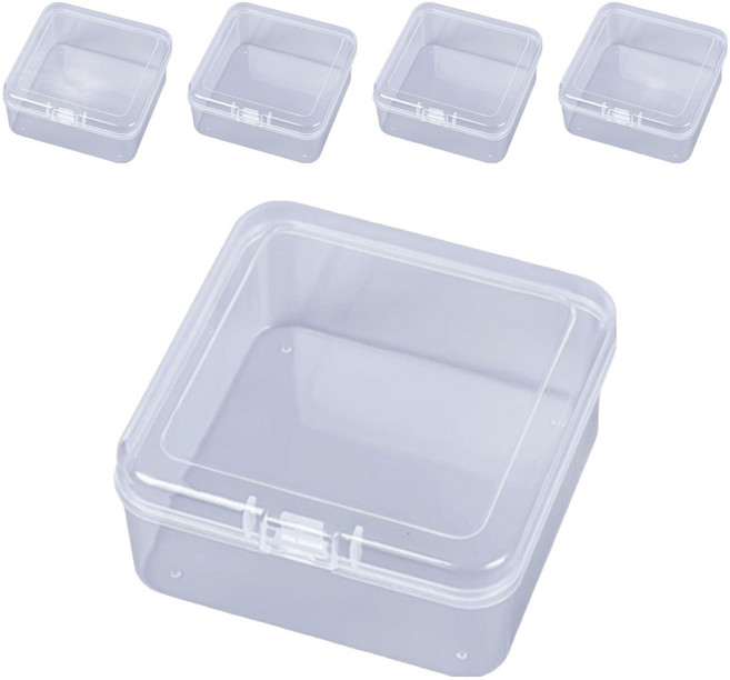 언더보스 생활 잡화 케이스 10.5 x 10.5 x 4 cm, 투명, 5개