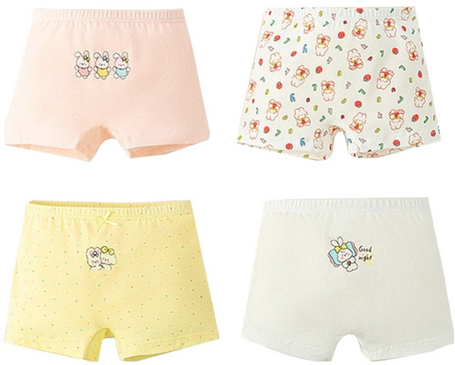여아용 굿나잇 사각팬티 4종 세트
