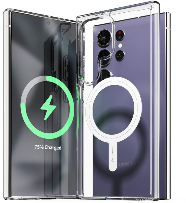 신지모루 2배 자력 M 에어클로 마그네틱 맥세이프 호환 투명 휴대폰 케이스