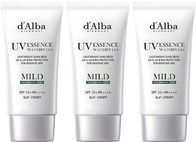 달바 워터풀 마일드 선크림 SPF50+ PA++++, 50ml, 3개