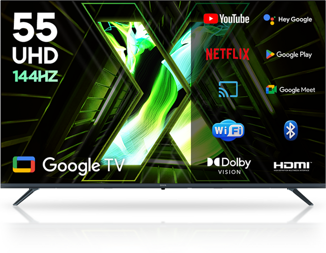 이노스 4K UHD LED 구글 3.0 VRR 144Hz 스마트 TV, 스탠드형, 고객직접설치, X55 PRO, 139.7cm