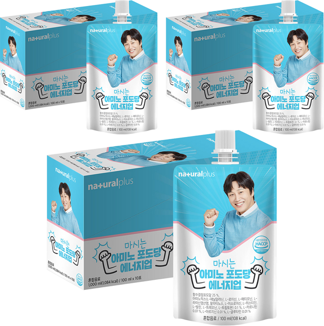 내츄럴플러스 마시는 아미노 포도당 에너지업, 100ml, 30개
