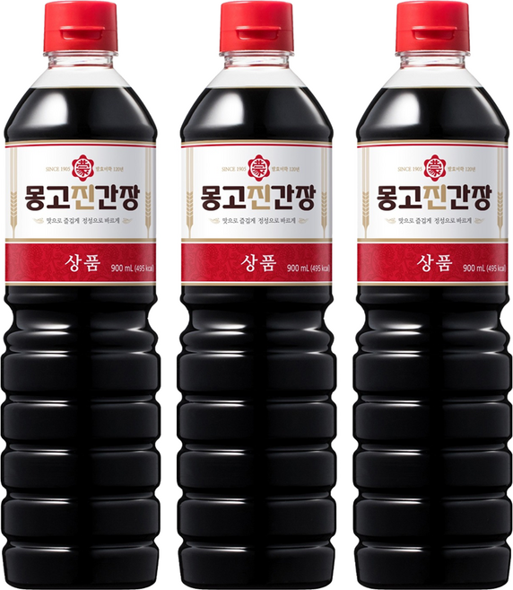 Monggo Soy Sauce 商品, 3個, 900ml