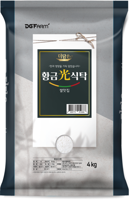 더담은 황금빛식탁 백미, 상등급, 4kg, 1개