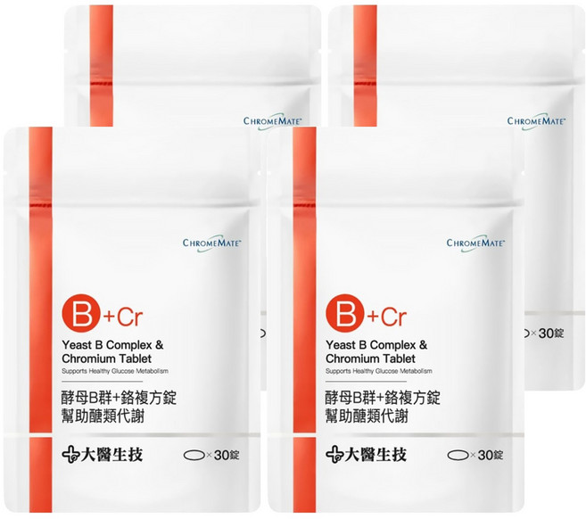 大醫生技 酵母B群 + 鉻複方錠, 30顆, 4包