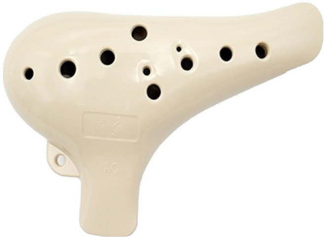 Ean 中音C調教學用陶笛, 象牙白, 1個