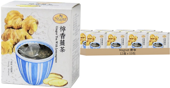 Magnet 曼寧 檸香薑茶, 3g, 15包, 12盒