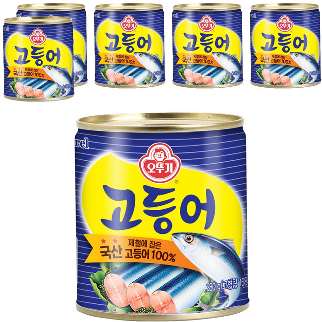 오뚜기 고등어, 6개, 280g