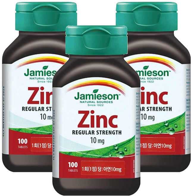 Jamieson 健美生 鋅補充保健錠, 100顆, 3罐