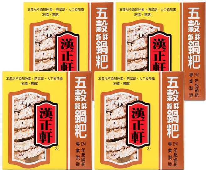 漢正軒 五榖鹹酥鍋粑, 200g, 4包