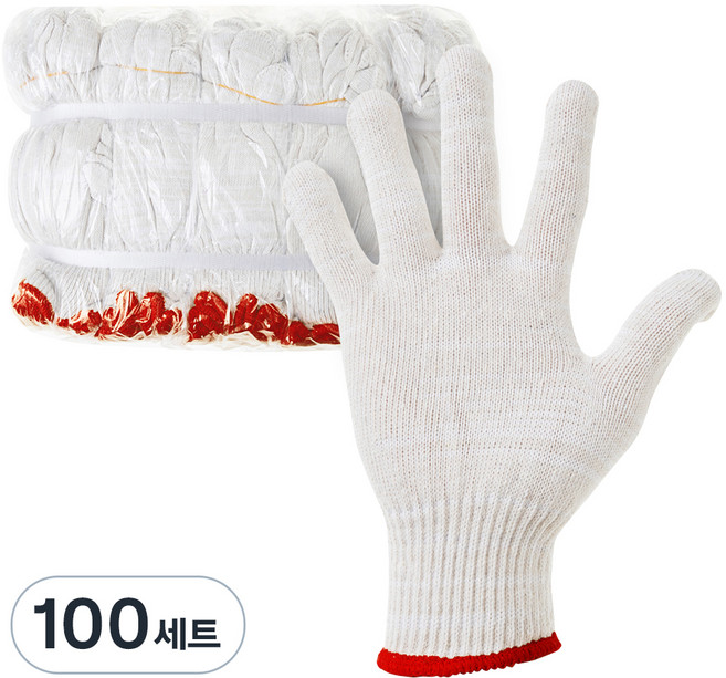 탐사 면장갑 40g, 화이트, 100개