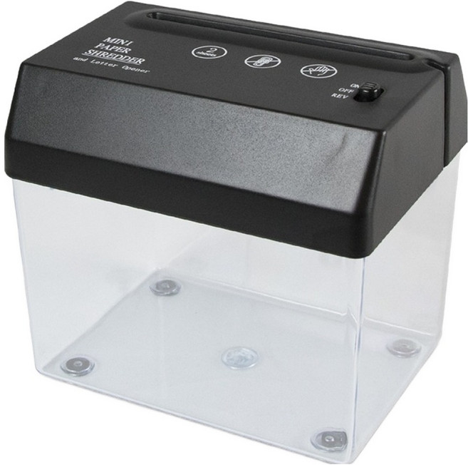 aibo 迷你輕便 USB電動碎紙機 USB/電池兩用, 黑色, USB-03