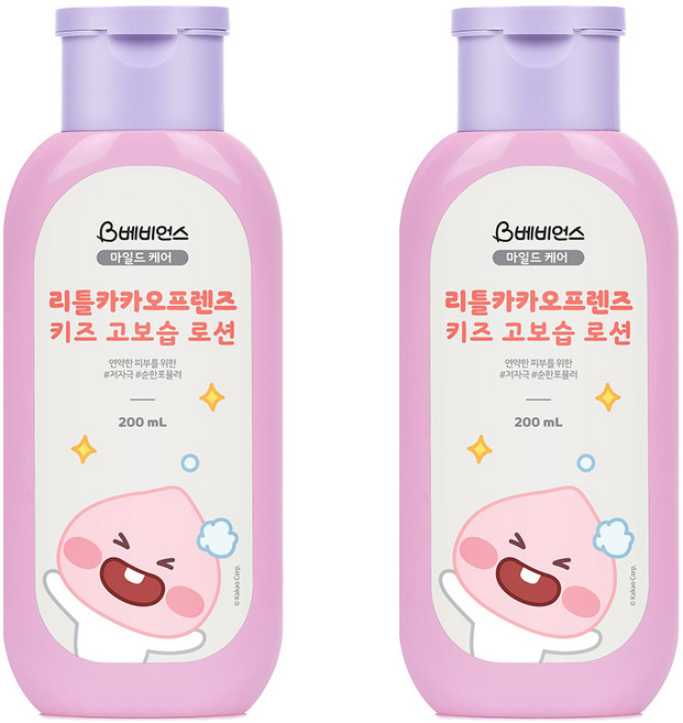 베비언스 리틀카카오프렌즈 키즈 고보습 로션, 200ml, 2개