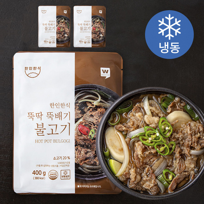 한인한식 뚝딱 뚝배기 불고기 (냉동), 400g, 3개
