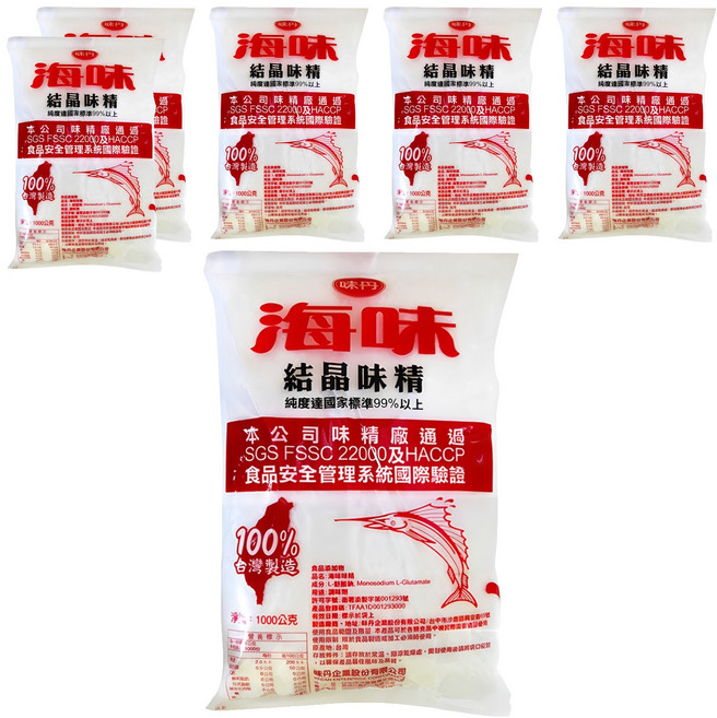 味丹 海味味素, 1kg, 6包