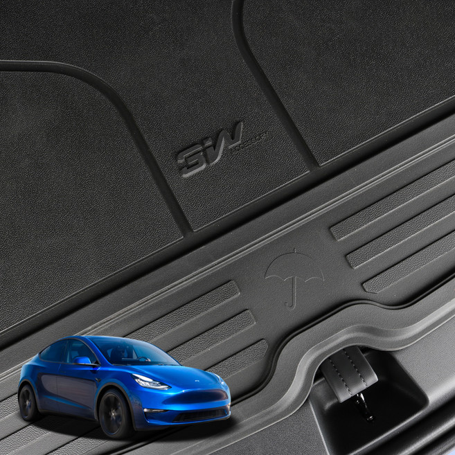 3더블유 에코라이너 TPE 카매트 트렁크매트, 테슬라 모델Y 2021.02~, 블랙