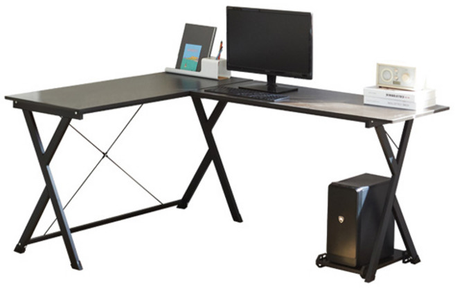 베스트리빙 베이직 스틸 코너형 테이블, 웬지