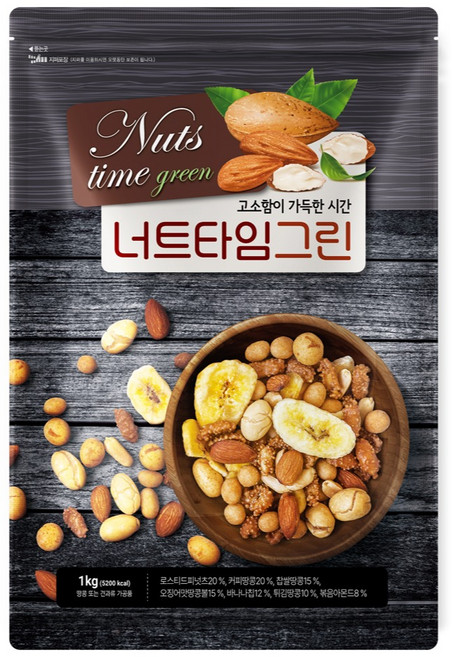 해맑음푸드 너트타임그린 믹스넛, 1kg, 1개