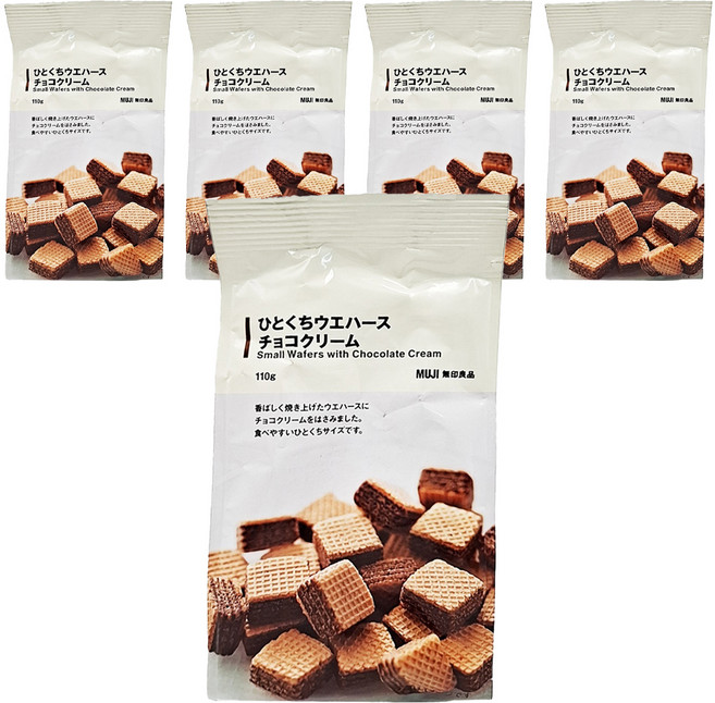 MUJI 無印良品 一口夾心酥 可可奶油風味, 110g, 5包
