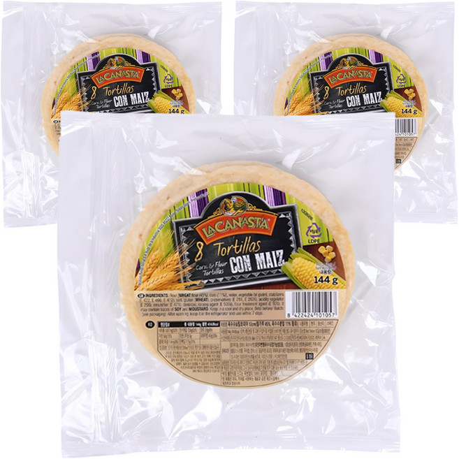 LACANASTA 玉米和小麥墨西哥薄餅 12公分, 144g, 3個