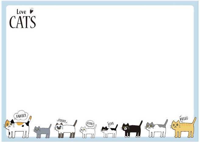 AA 晶裕荃 奈米 軟性磁鐵白板 WB65D-A304 藍色 貓, 1個