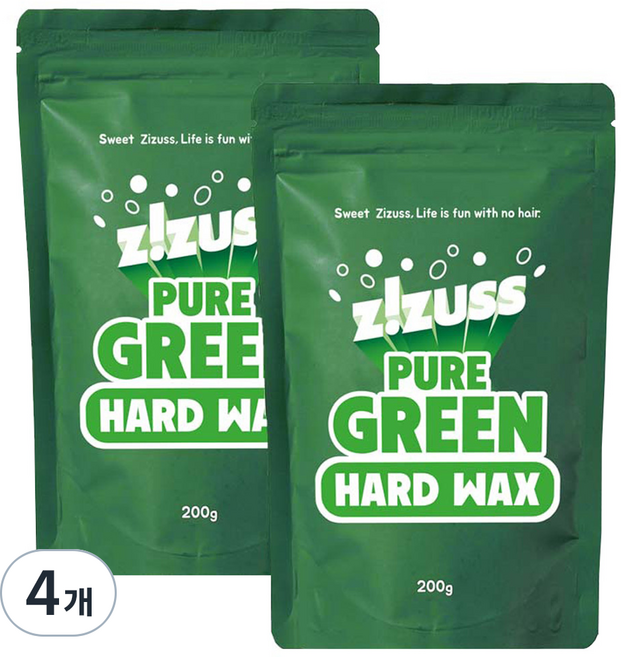 지저쓰 퓨어그린 하드왁스, 200g, 4개