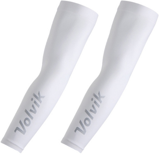 볼빅 아쿠아엑스 빅로고 골프 팔토시 2p, 화이트, 1세트