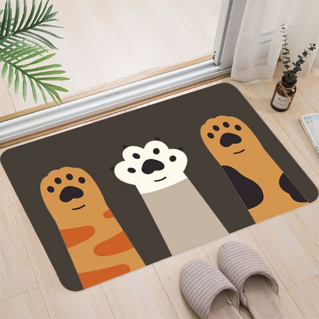 일상나눔 빨아쓰는 깨지지 않는 규조토 발매트, 고양이발