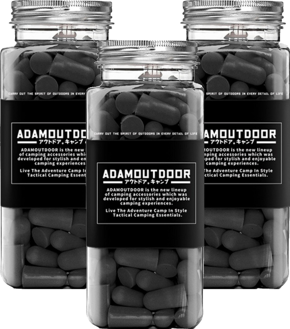 ADAMOUTDOOR 彈型拋棄式降噪隔音耳塞 120顆 NRR31分貝 SNR38分貝, 3罐