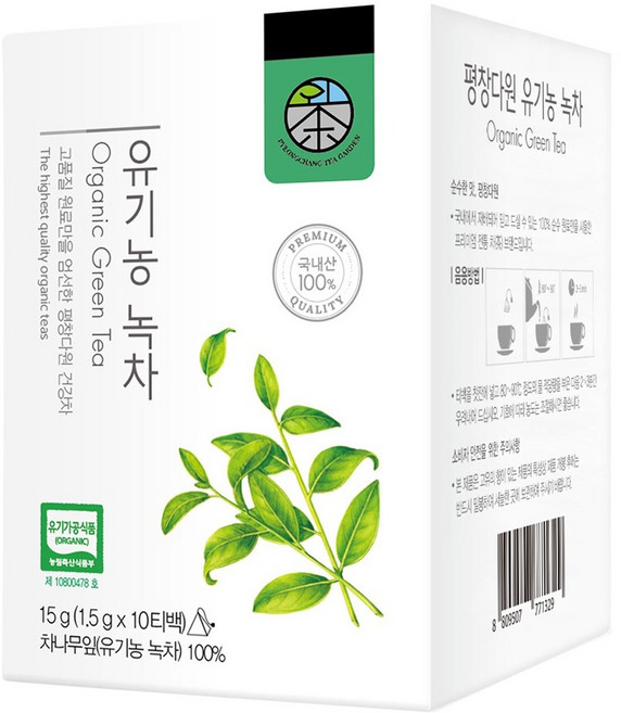 평창다원 유기농 녹차, 1.5g, 10개입, 1개