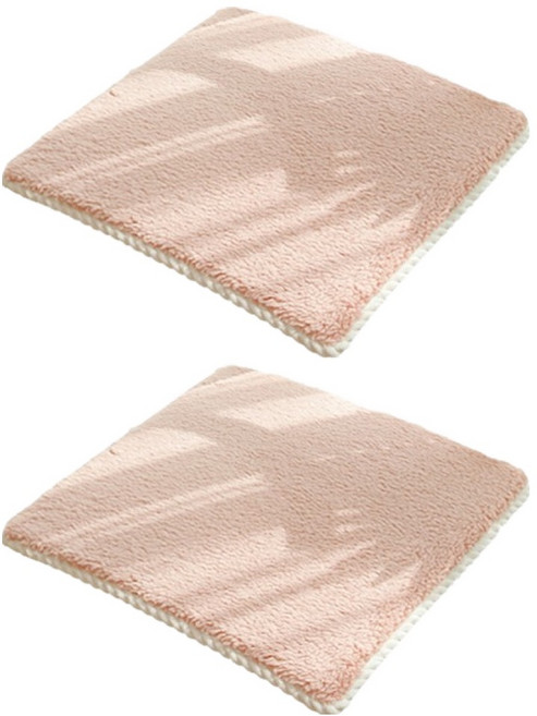 마켓피오 심플컬러 미끄럼방지 사각형 방석 2p