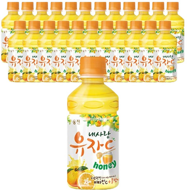 웅진 내사랑유자C, 280ml, 24개