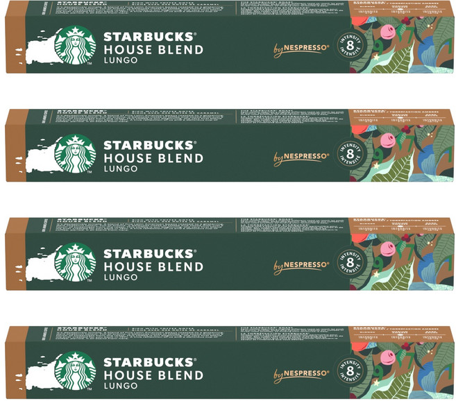 스타벅스 하우스블렌드 네스프레소 캡슐커피, 5.7g, 10개입, 4개